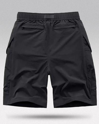Shorts utilitaires essentiels de l'explorateur -  shorts avec poches - Shorts cargo noirs pour un confort et un style urbain