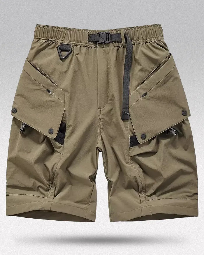 Shorts utilitaires essentiels de l'explorateur - shorts cargo urbains - Shorts cargo noirs pour un confort et un style urbain