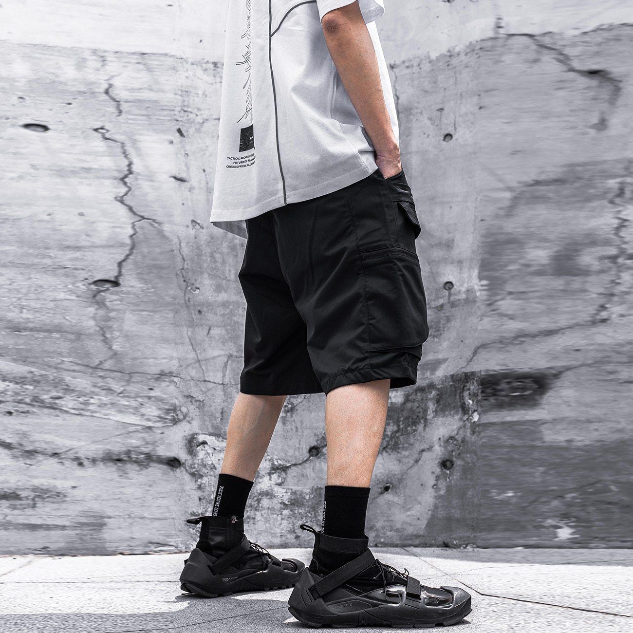 Shorts Utilitaires Techwear Urbains -  mode urbaine - Shorts Techwear Urbains Polyvalents et Ergonomiques