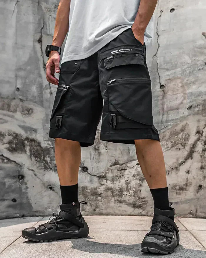 Shorts Utilitaires Techwear Urbains - shorts haute performance - Shorts Techwear Urbains Polyvalents et Ergonomiques