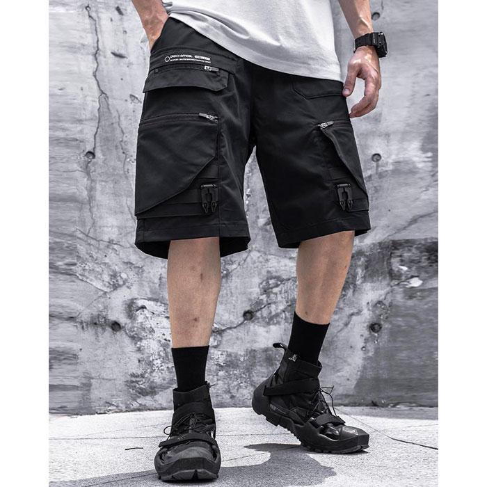 Shorts Utilitaires Techwear Urbains -  design polyvalent - Shorts Techwear Urbains Polyvalents et Ergonomiques