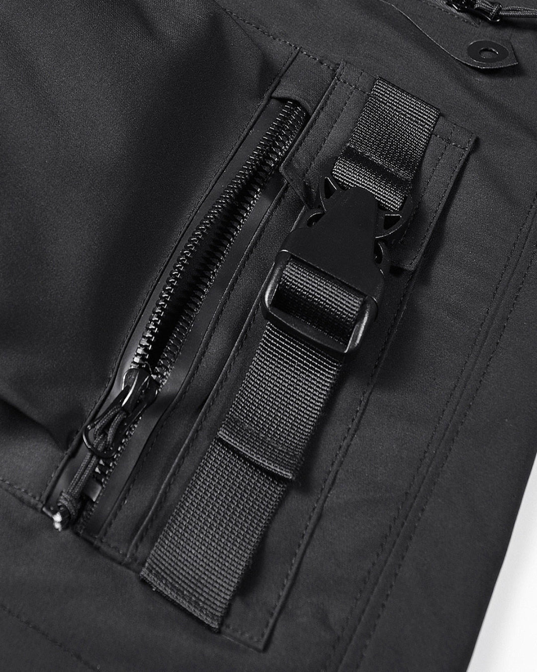 Shorts Utilitaires Urbains Polyvalents -  mode versatile - Shorts Utilitaires Urbains en Noir pour Actifs