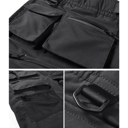 Shorts Utilitaires Urbains Polyvalents -  vêtements techwear - Shorts Utilitaires Urbains en Noir pour Actifs