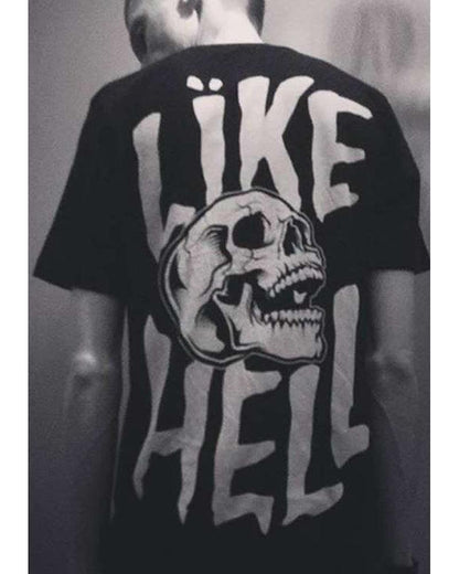 T-shirt Graphique Crâne Rebelle