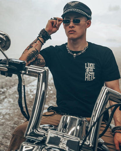 T-shirt Graphique Crâne Rebelle