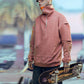 Hoodie Col Roulé en Suède Futuriste