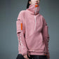 Hoodie Col Roulé en Suède Futuriste
