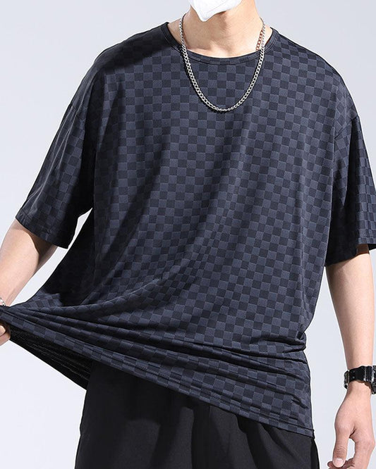 Haut d'été à motif damier élégant