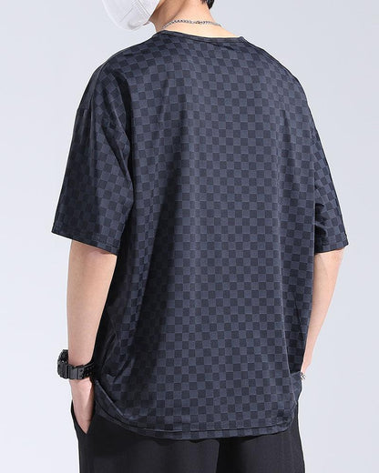 Haut d'été à motif damier élégant
