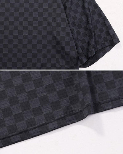 Haut d'été à motif damier élégant