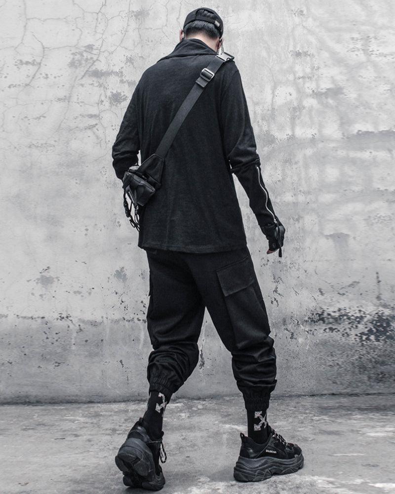Sweat à Capuche Col Montant Douillet -  pulls techwear - Sweat à Capuche Col Montant pour un Confort Douillet