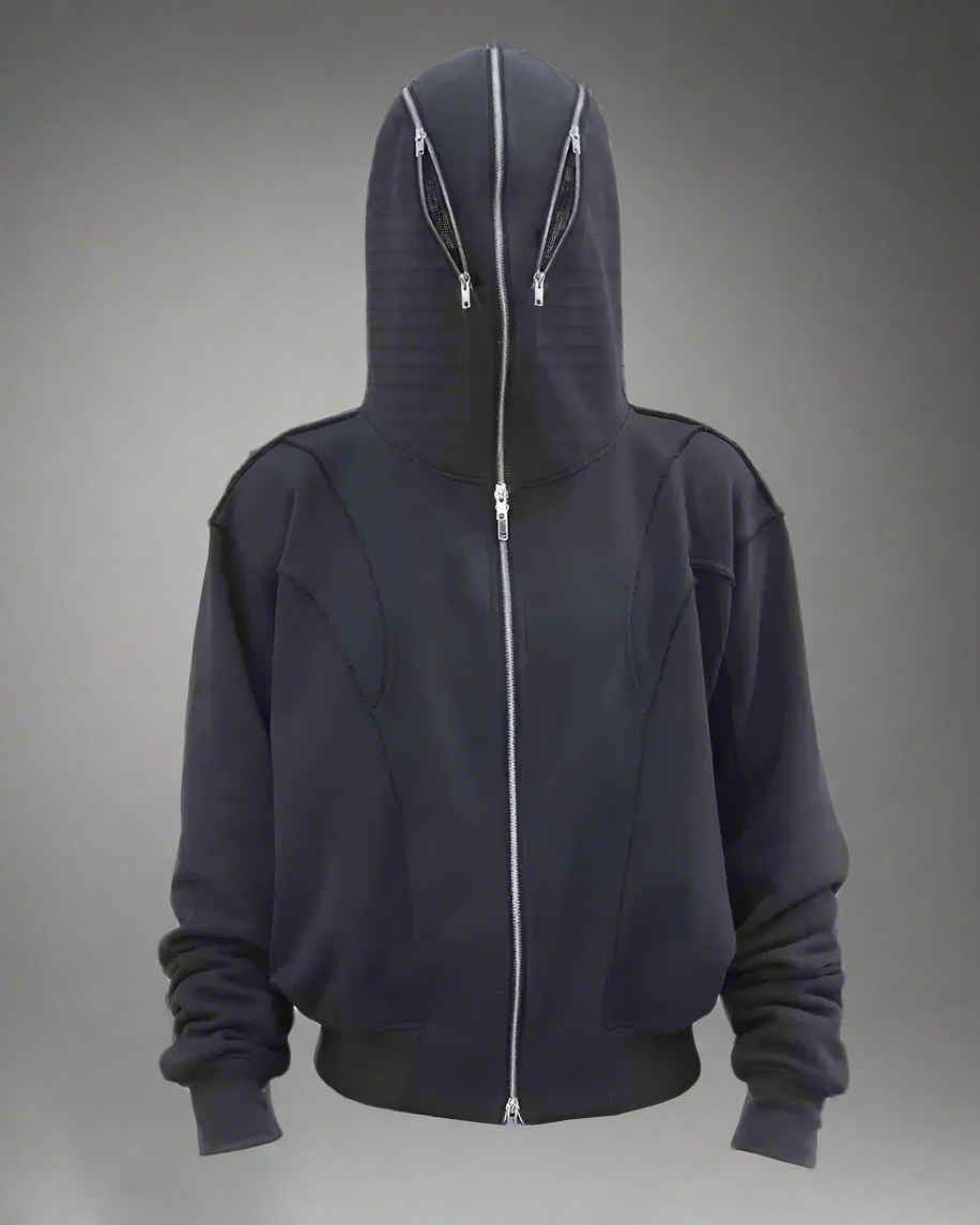 Sweat à Capuche Masqué Chic de Ville -  vêtement streetwear - Sweat à Capuche Masqué Chic pour un Style Urbain