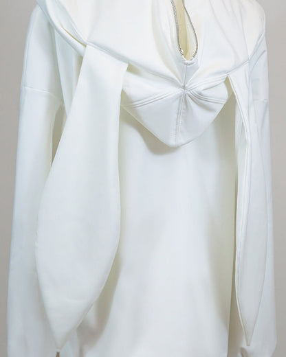 Sweat à Capuche Oreilles de Lapin Confortables -  confortable - Sweat à Capuche Oreilles de Lapin pour Hiver Confortable