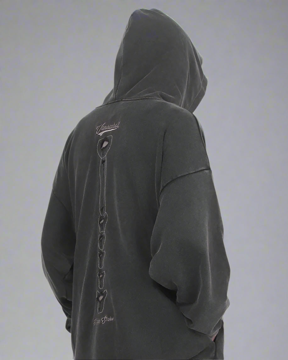Sweat à Capuche Squelette Découpé Cool - design unique de squelette - Sweat à Capuche Squelette Découpé au Style Unique