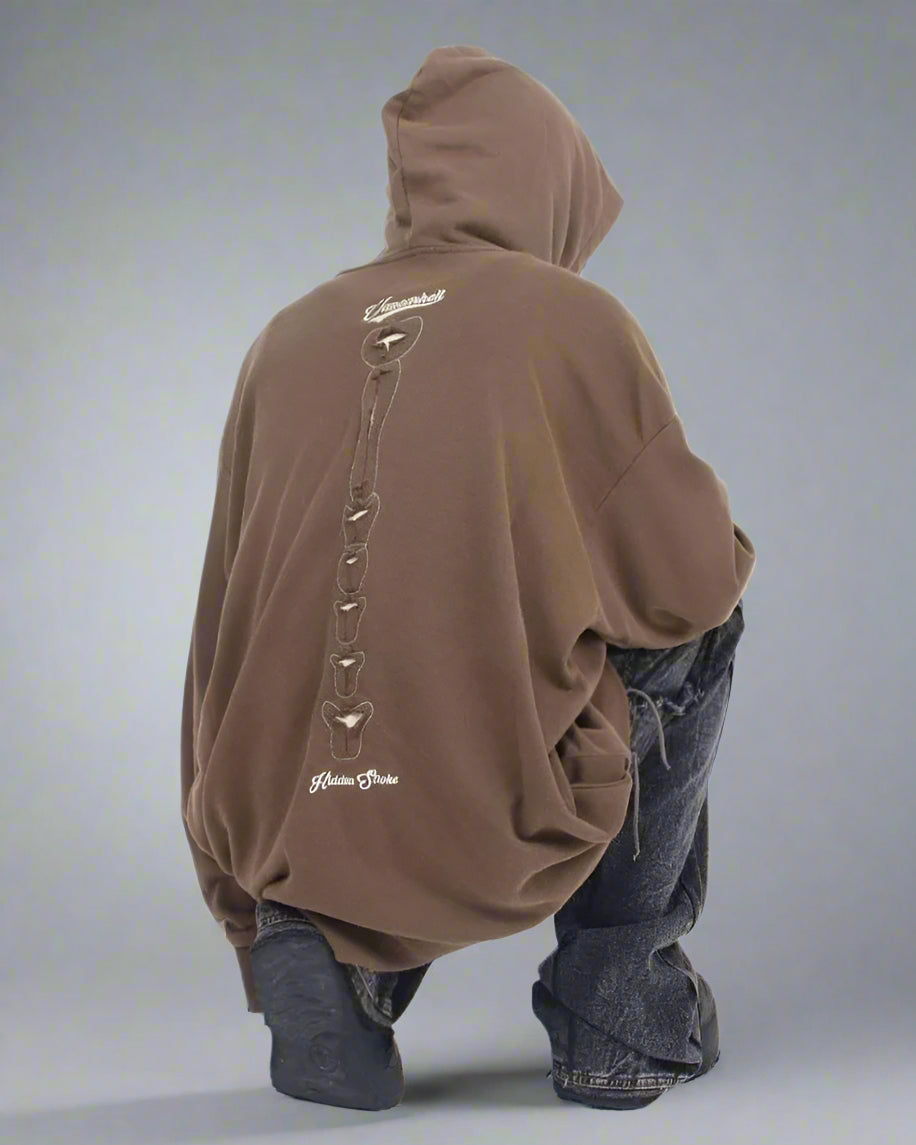Sweat à Capuche Squelette Découpé Cool -  idéal festivals de musique - Sweat à Capuche Squelette Découpé au Style Unique
