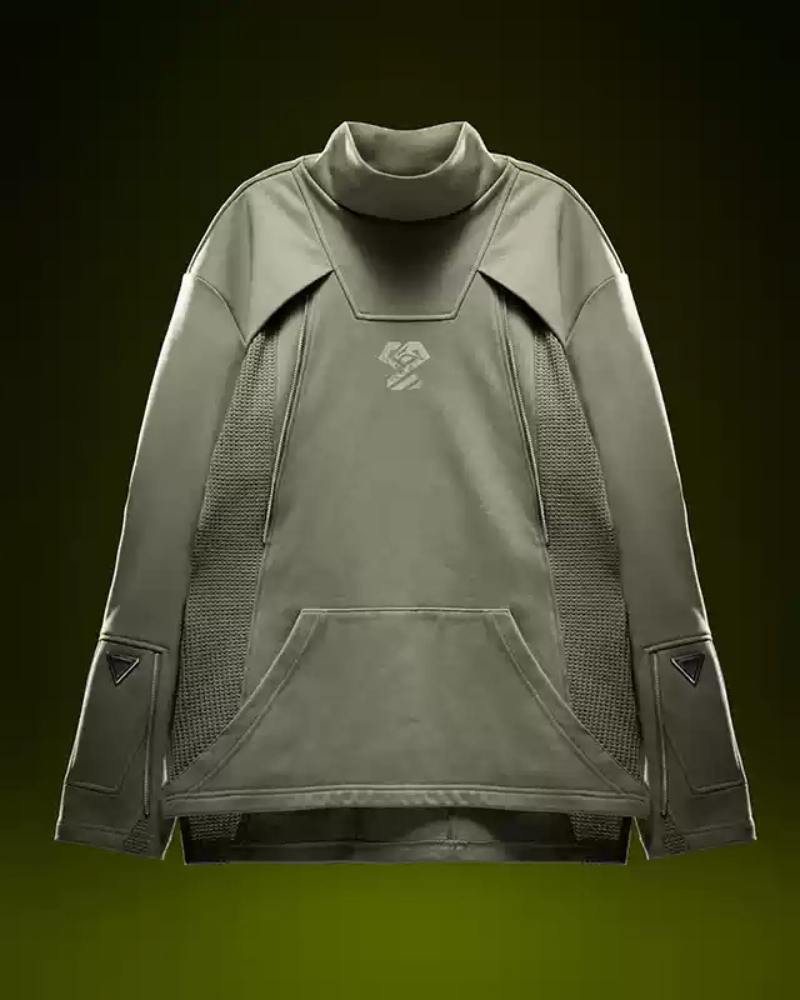 Sweat à Col Roulé Futuriste -  mode cyberpunk - Sweat à Col Roulé Cyberpunk au Style Futuriste