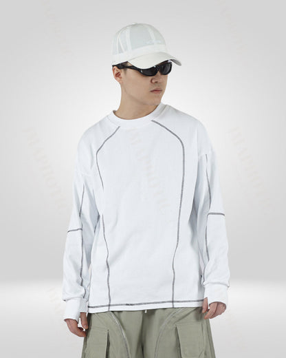 Sweat-shirt classique en coton blanc - sweat-shirt pour homme - Sweat-shirt classique en coton blanc pour homme