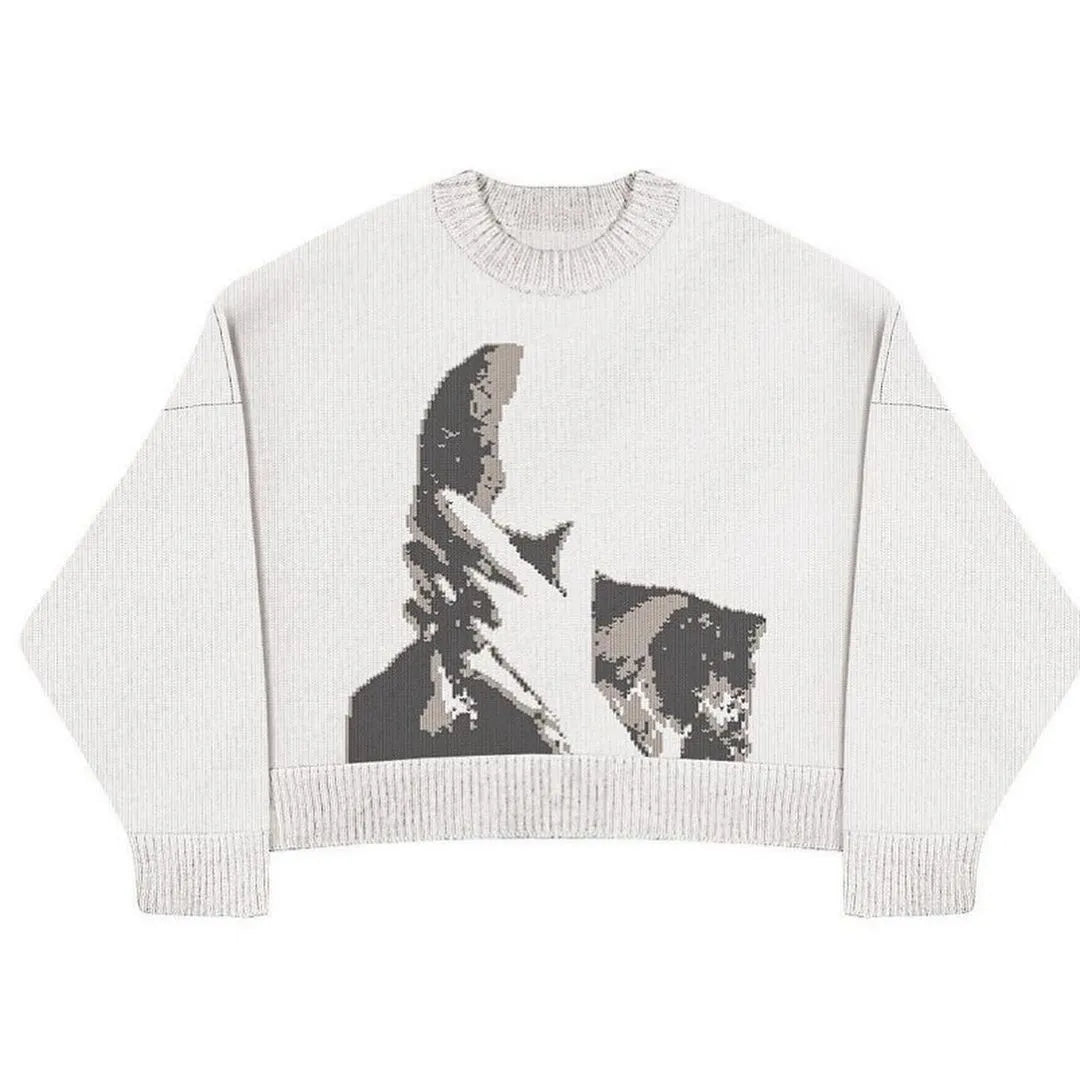 Sweat-shirt Streetwear Tricoté - sweat-shirt - Sweat-shirt Tricoté Streetwear pour un look Y2K élégant