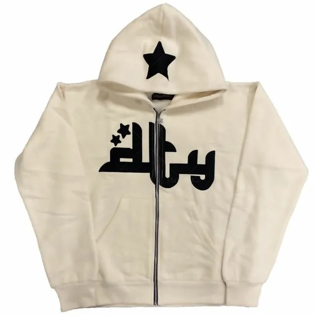 Sweatshirt avec Écriture Arabe -  esthétique y2k - Sweatshirt avec Écriture Arabe pour un Style Unique