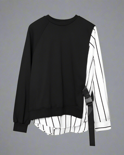 Sweatshirt avec Détails en Ruban Vibrant -  techwear - Sweatshirt Confortable avec Détails en Ruban
