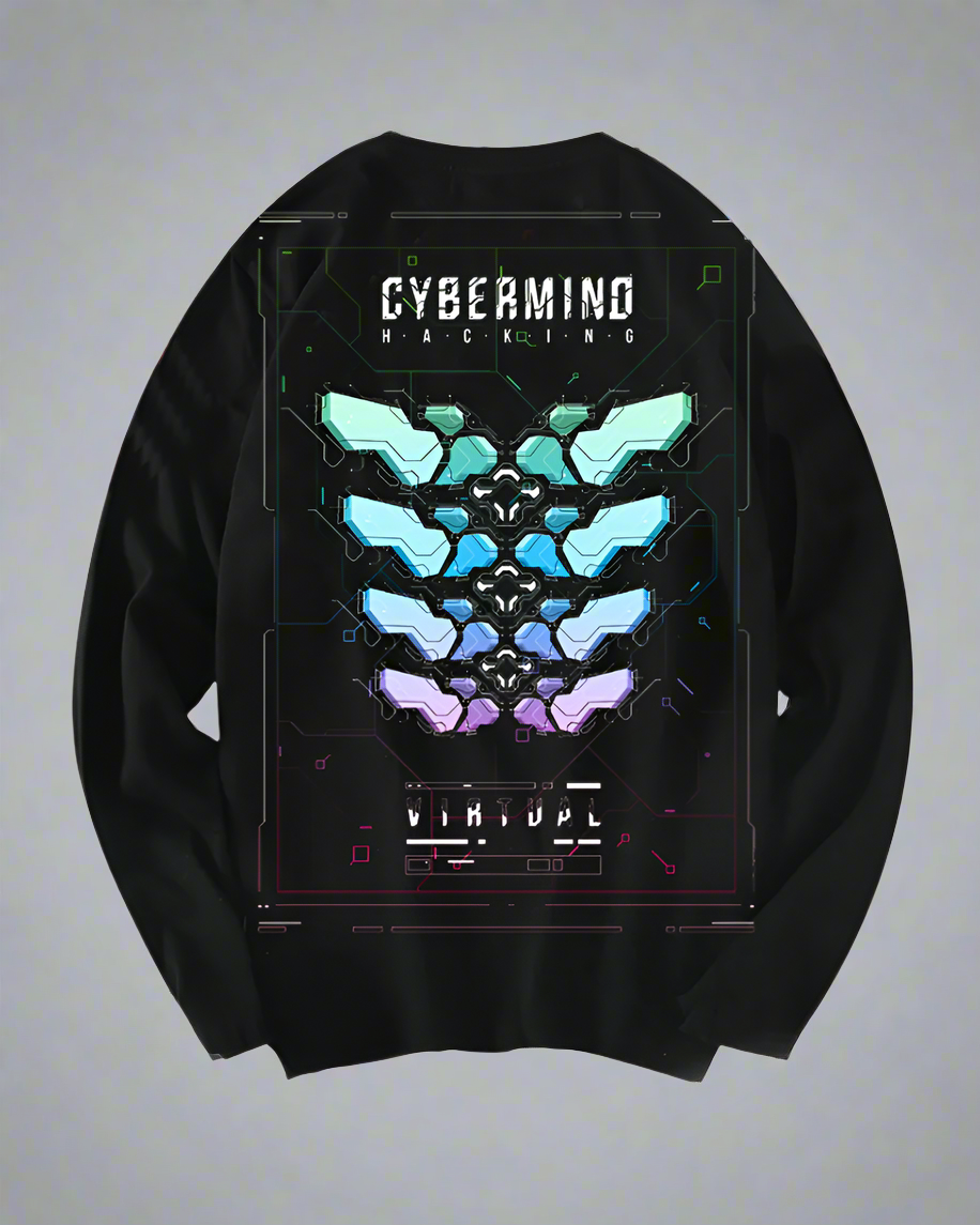 Sweatshirt Crewneck Inspiré de la Galaxie -  pulls et vestes techwear - Sweatshirt Crewneck Inspiré de la Galaxie en Noir