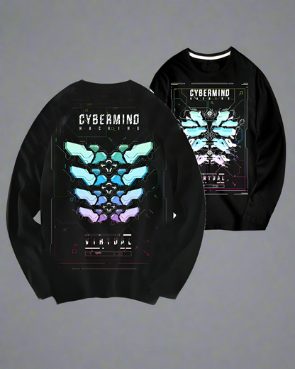 Sweatshirt Crewneck Inspiré de la Galaxie -  streetwear - Sweatshirt Crewneck Inspiré de la Galaxie en Noir