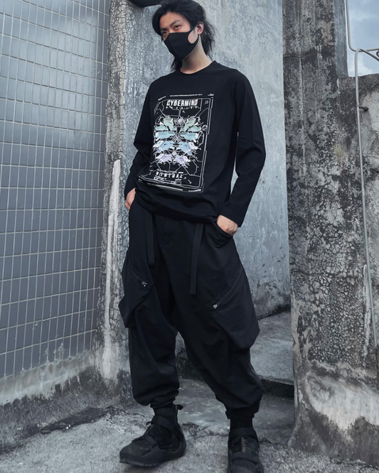 Sweatshirt Crewneck Inspiré de la Galaxie - sweatshirt techwear - Sweatshirt Crewneck Inspiré de la Galaxie en Noir