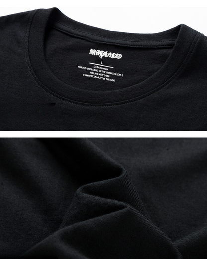Sweatshirt Crewneck Inspiré de la Galaxie -  techwear - Sweatshirt Crewneck Inspiré de la Galaxie en Noir