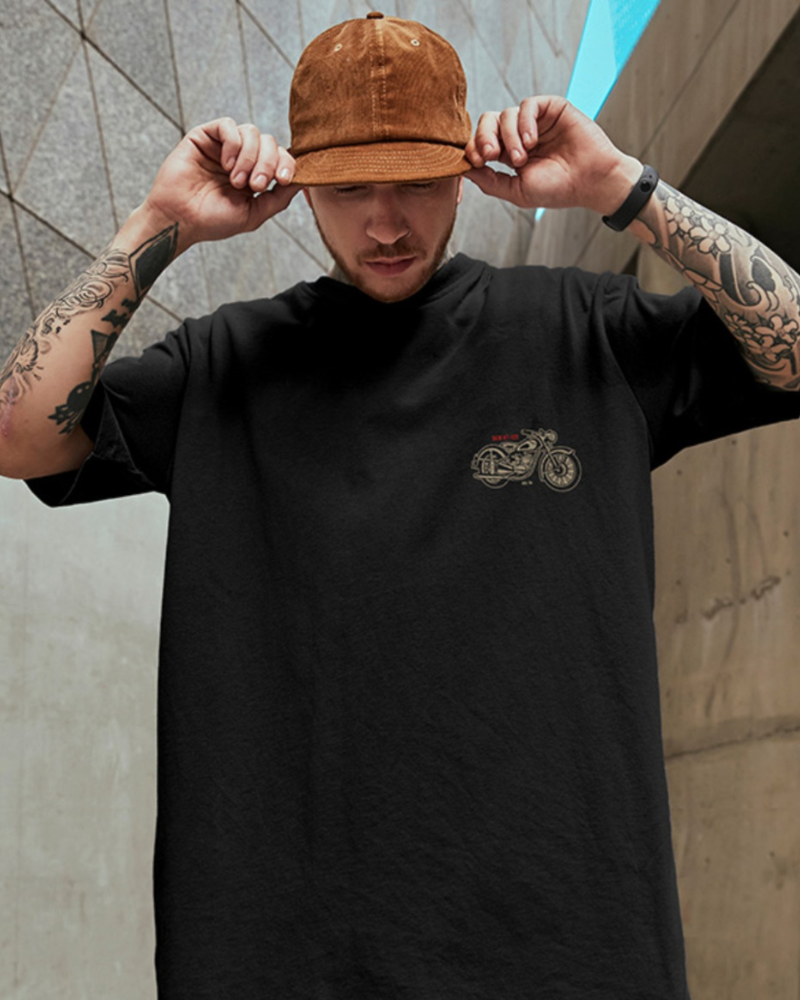 T-shirt Biker Oversized Audacieux -  confort durable - T-shirt oversized biker confortable et stylé