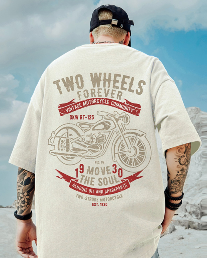 T-shirt Biker Oversized Audacieux -  oversized - T-shirt oversized biker confortable et stylé