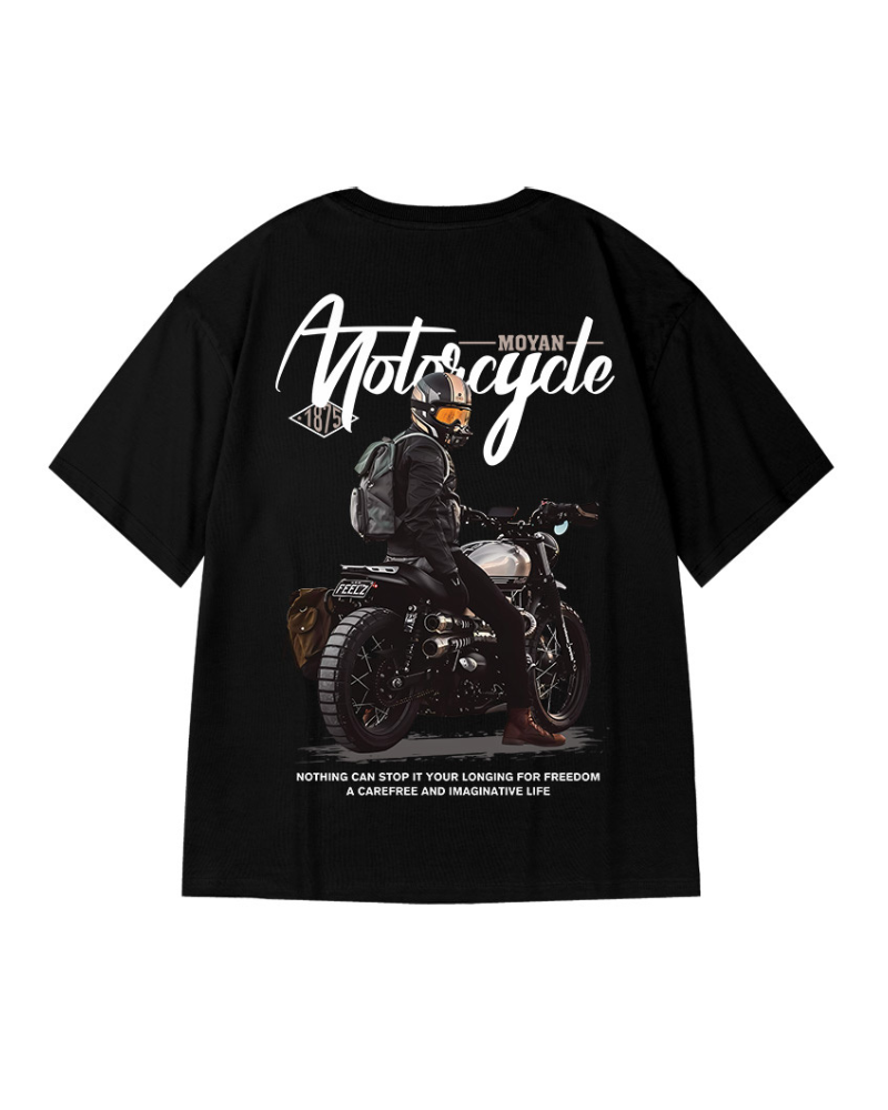 T-shirt Biker Oversized Intrépide -  streetwear - T-shirt Biker Oversized au Style Urbain