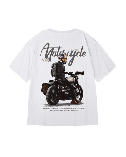 T-shirt Biker Oversized Intrépide -  vêtements confortable - T-shirt Biker Oversized au Style Urbain