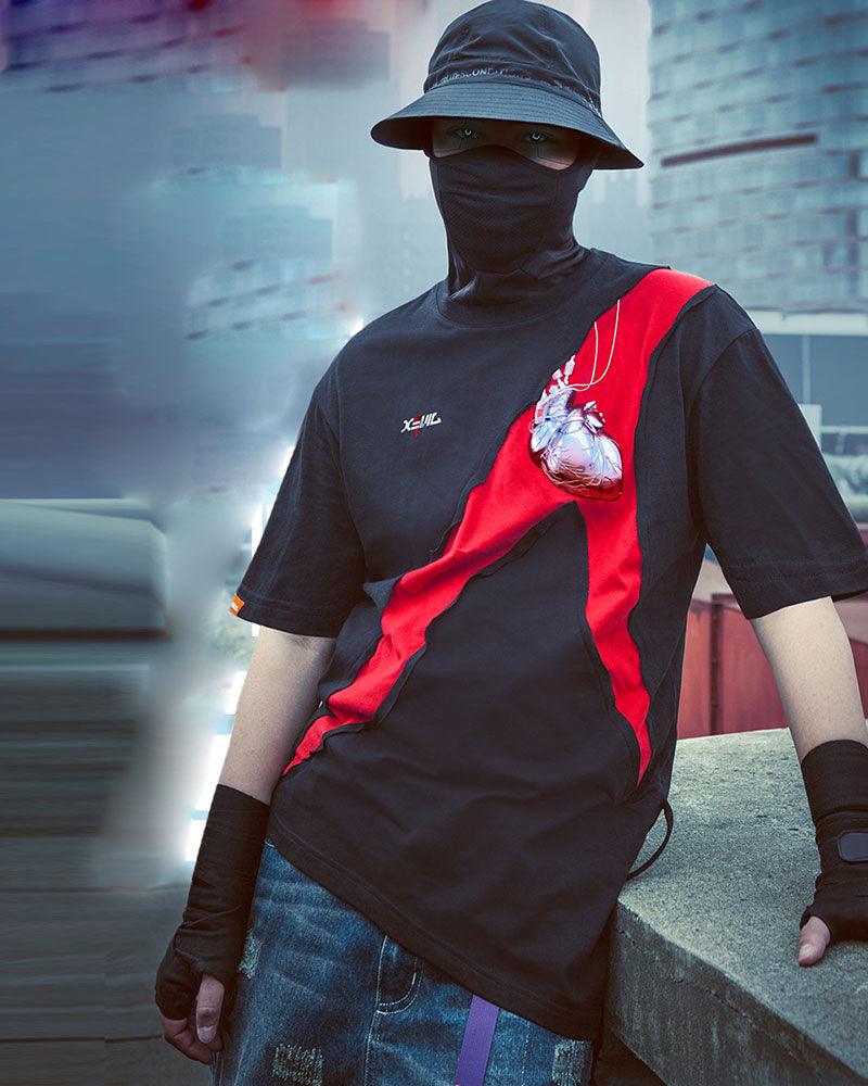 T-shirt Cœur Mécanique Futuriste - t-shirt - T-shirt Cœur Mécanique au Style Cyberpunk