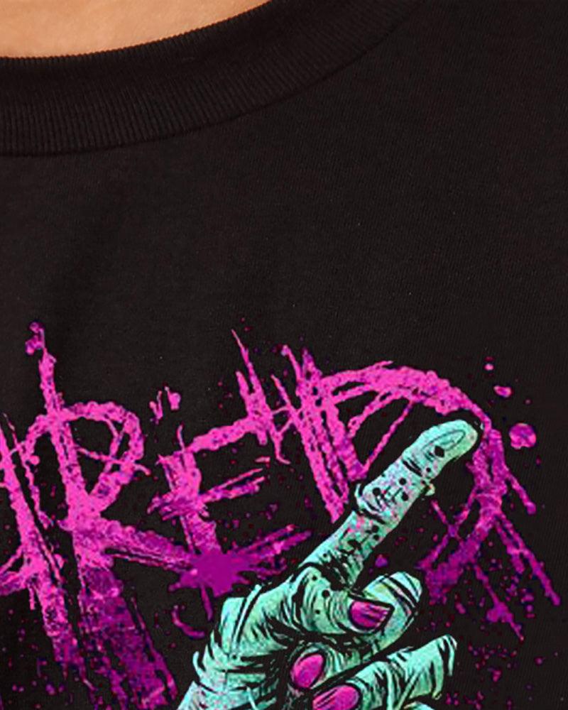 T-shirt de Moto Gothique Rebel Spirit -  rock - T-shirt de Moto Gothique en Noir pour un Style Unique