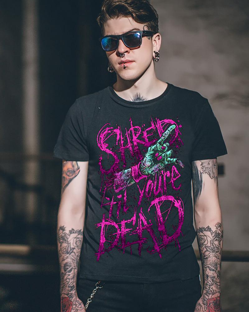 T-shirt de Moto Gothique Rebel Spirit - style décontracté - T-shirt de Moto Gothique en Noir pour un Style Unique