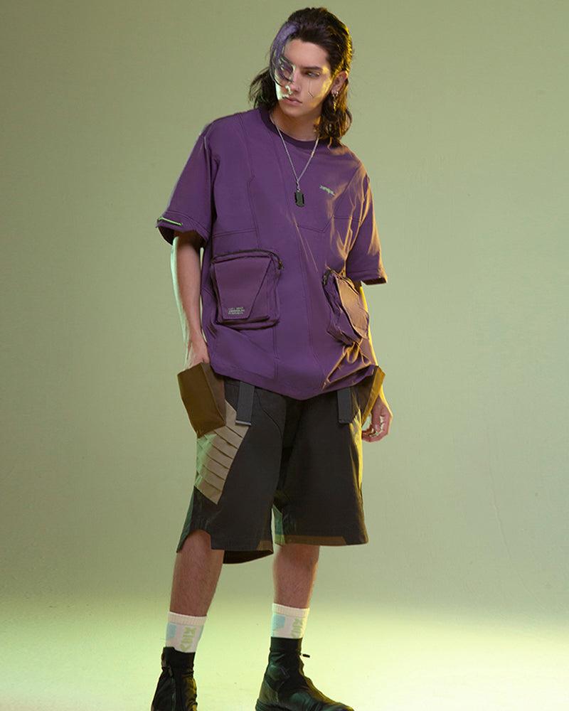 T-shirt de Poche Cyberpunk Révolutionnaire -  cyberpunk - T-shirt Cyberpunk en Coton pour un Style Urbain