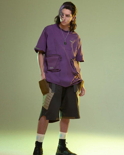 T-shirt de Poche Cyberpunk Révolutionnaire -  cyberpunk - T-shirt Cyberpunk en Coton pour un Style Urbain