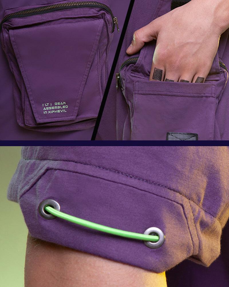 T-shirt de Poche Cyberpunk Révolutionnaire -  techwear - T-shirt Cyberpunk en Coton pour un Style Urbain