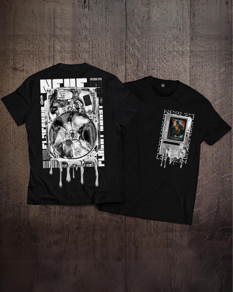 T-shirt en Coton City Spirit -  futuriste - T-shirt en coton noir style techwear et futuriste