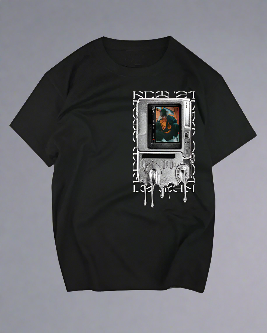 T-shirt en Coton City Spirit - style punk - T-shirt en coton noir style techwear et futuriste