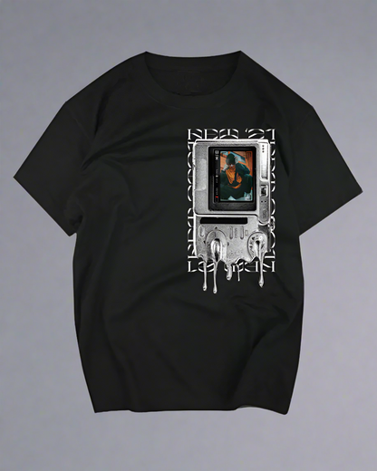 T-shirt en Coton City Spirit - style punk - T-shirt en coton noir style techwear et futuriste