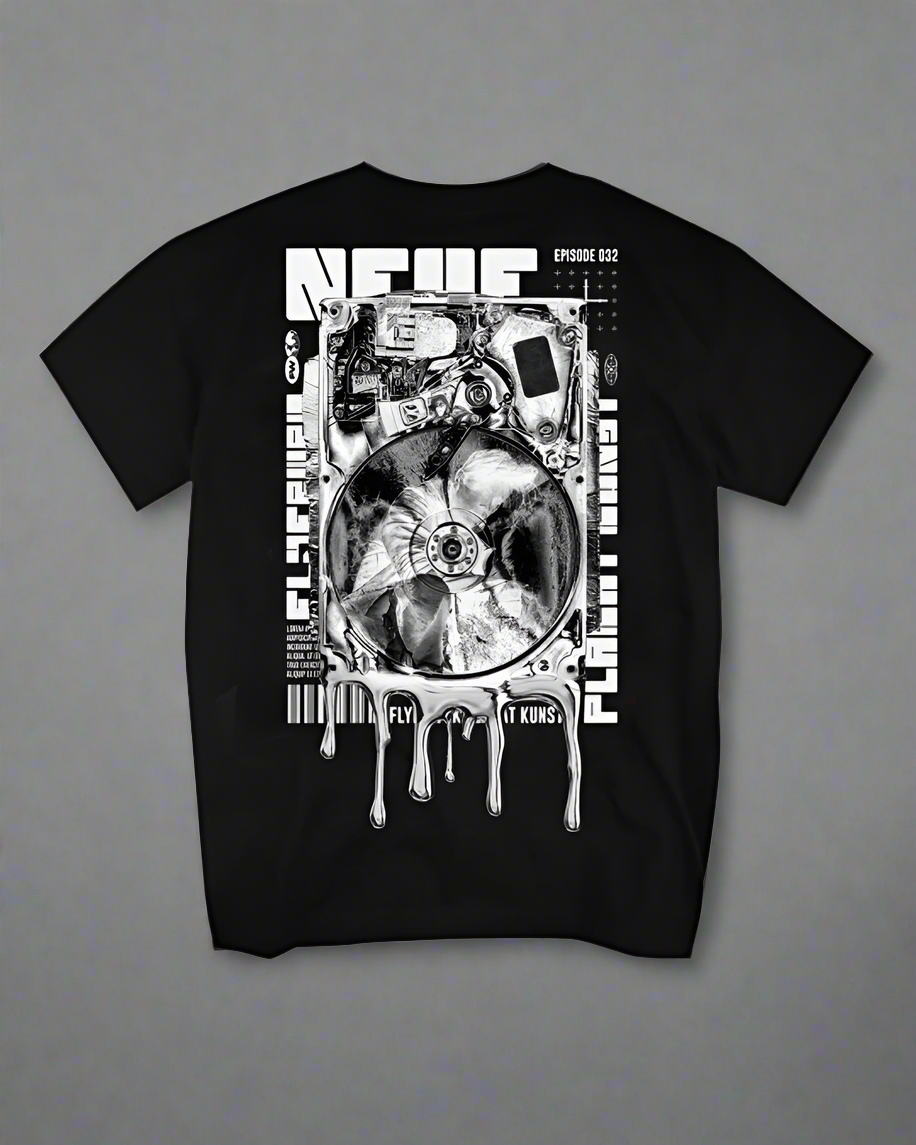 T-shirt en Coton City Spirit - t-shirt - T-shirt en coton noir style techwear et futuriste