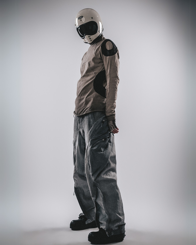 T-shirt en coton usé rétro -  coton - T-shirt rétro en coton usé au style unique