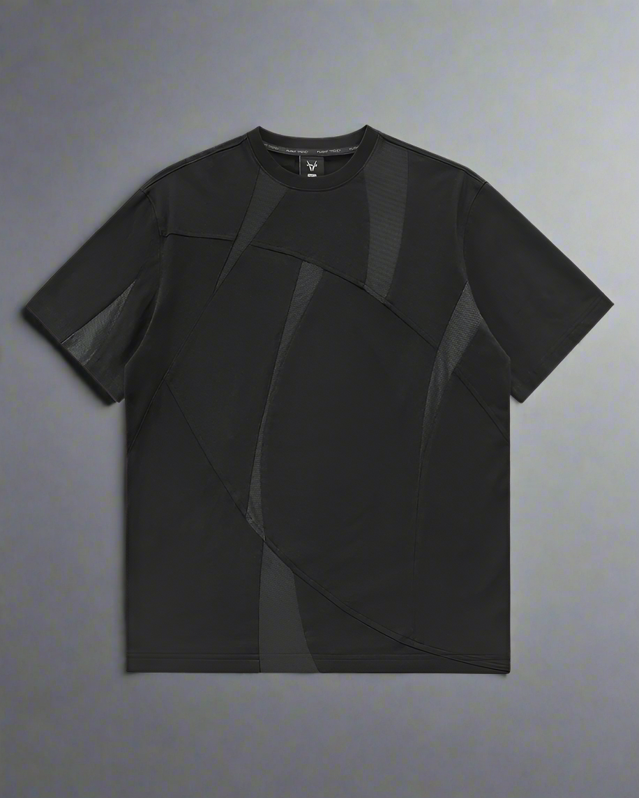 T-shirt géométrique style urbain -  cyberpunk - T-shirt géométrique au style urbain et techwear