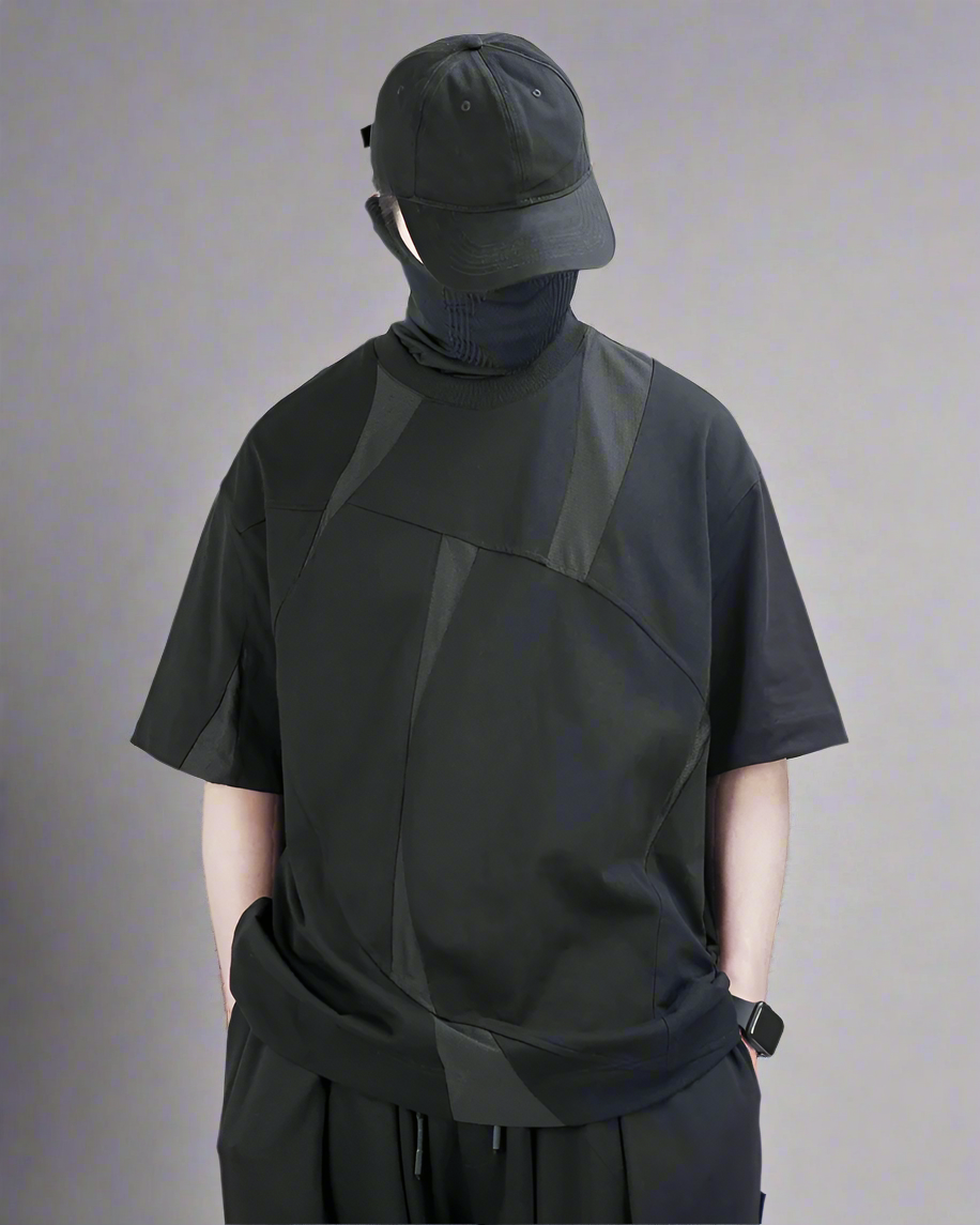 T-shirt géométrique style urbain - t-shirt - T-shirt géométrique au style urbain et techwear