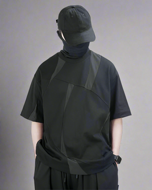 T-shirt géométrique style urbain - t-shirt - T-shirt géométrique au style urbain et techwear