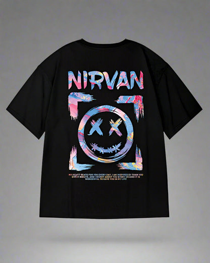 T-shirt Graphique Ambiance Joyeuse - t-shirt graphique - T-shirt Graphique Oversize avec Smiley