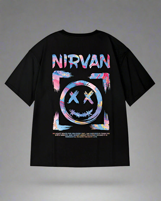 T-shirt Graphique Ambiance Joyeuse - t-shirt graphique - T-shirt Graphique Oversize avec Smiley