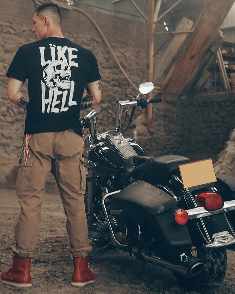 T-shirt Graphique Crâne Rebelle -  techwear - T-shirt Graphique Crâne pour un style rebelle