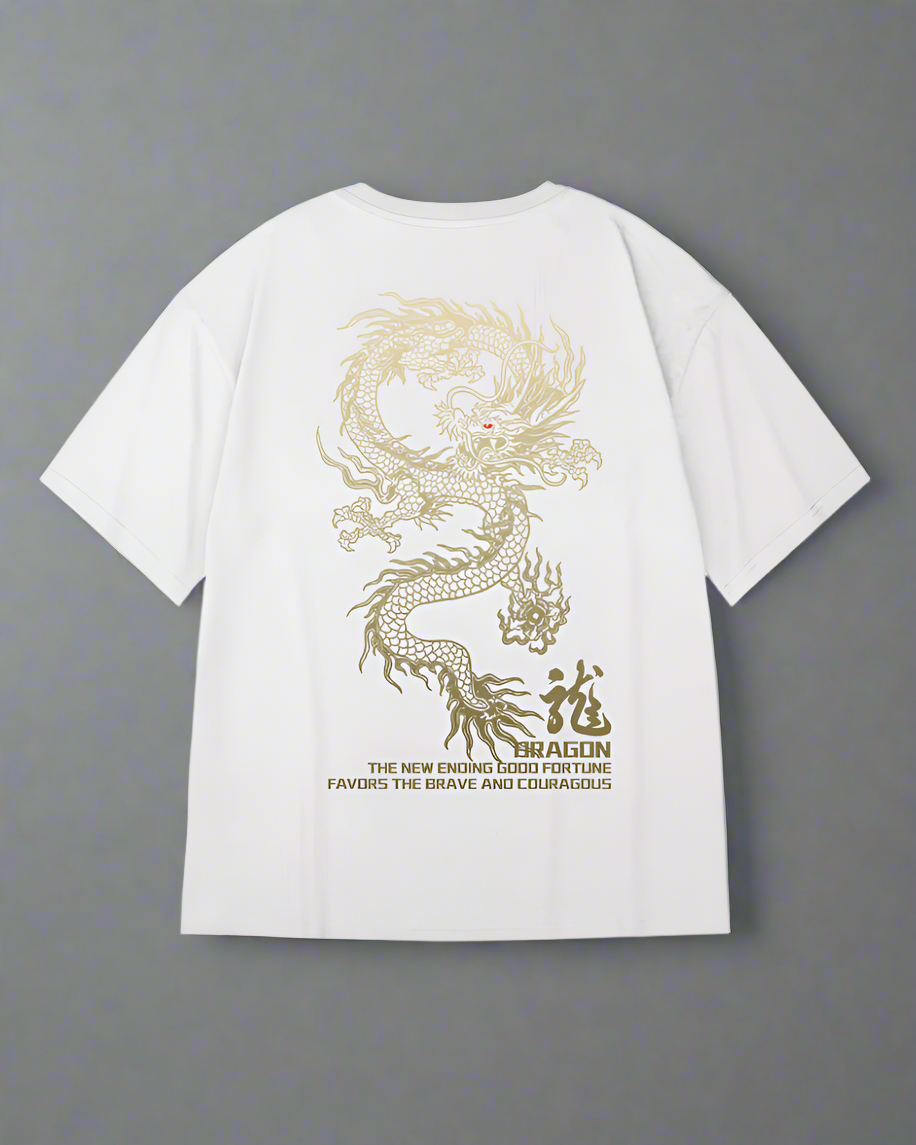 T-shirt Graphique Dragon Intrépide -  confort - T-shirt Graphique Dragon Intrépide en Coupe Oversized